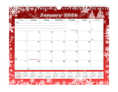 2025-2026 Monthly Spiral-Bound Wall / Desk Calendar - Desktop / Wall Blotter Calendar / Planner - (Edition #29)
