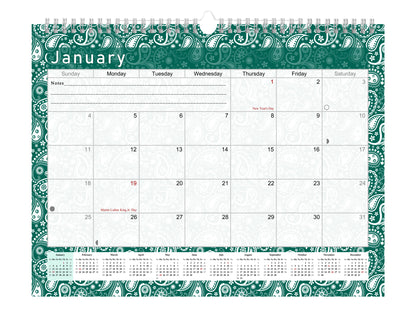2026-2027 Monthly Spiral-Bound Wall / Desk Calendar - Desktop / Wall Blotter Calendar / Planner - (Edition #24)