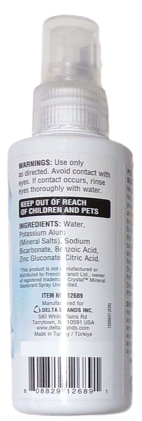 Personal Care All Over Body Mineral Deodorant Unscented 4 oz (Set of 2)