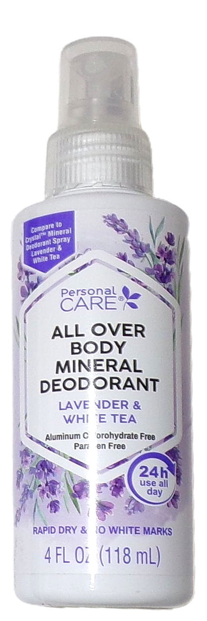 Personal Care All Over Body Mineral Deodorant Lavender & White Tea 4 oz