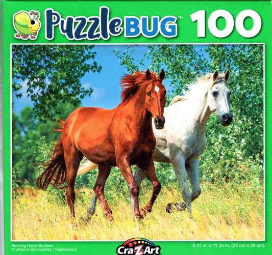 Running Horse Buddies - 100 Pieces Jigsaw Puzzle
