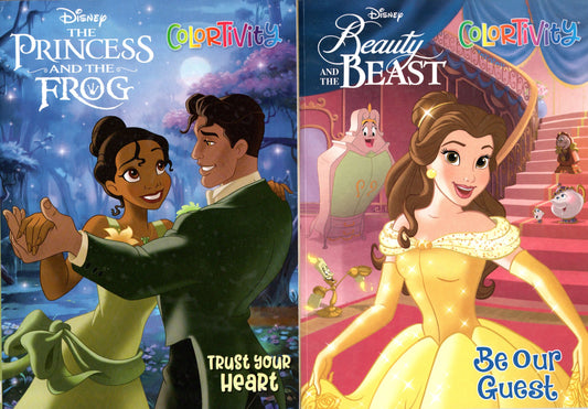 The Princess and the Frog & Beauty and the Beast - Coloring & Activity Book