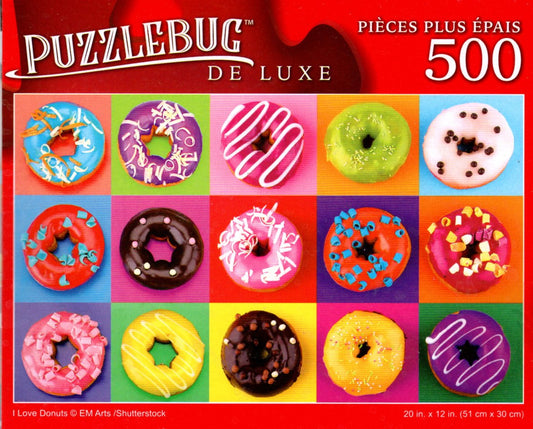 I Love Donuts - 500 Pieces Deluxe Jigsaw Puzzle