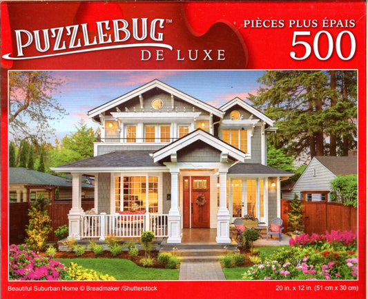 Beautiful Suburban Home - 500 Pieces Deluxe Jigsaw Puzzle