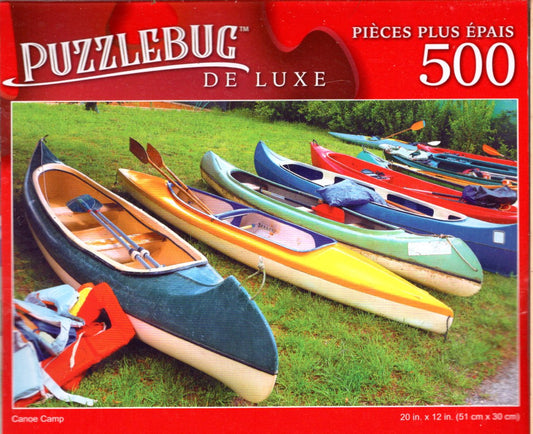 Canoe Camp - 500 Pieces Deluxe Jigsaw Puzzle