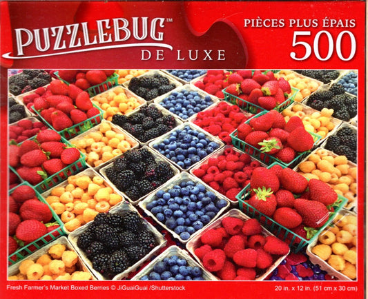 Fresh Farmer`s Market Boxed Berries - 500 Pieces Deluxe Jigsaw Puzzle