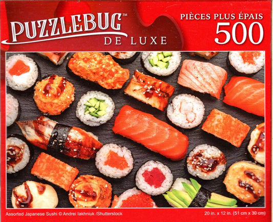 Assorted Japanese Sushi - 500 Pieces Deluxe Jigsaw Puzzle