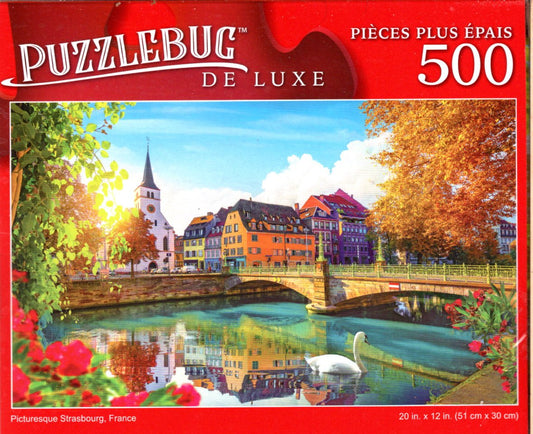 Picturesque Strasbourg, France - 500 Pieces Deluxe Jigsaw Puzzle