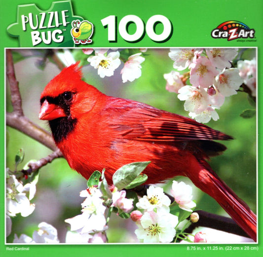 Red Cardinal - 100 Pieces Jigsaw Puzzle