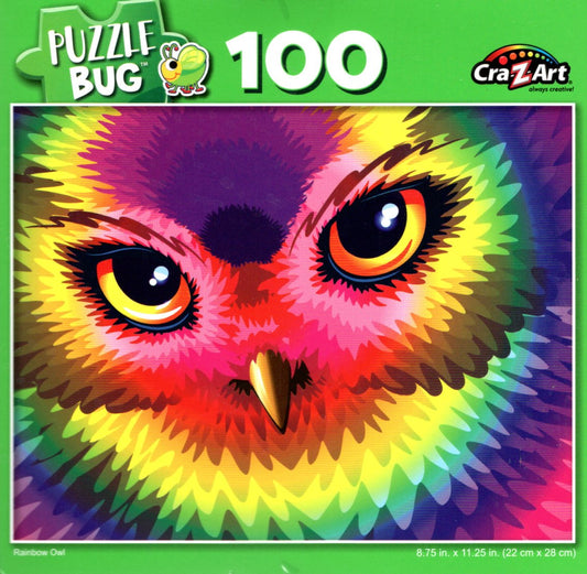 Rainbow Owl - 100 Pieces Jigsaw Puzzle