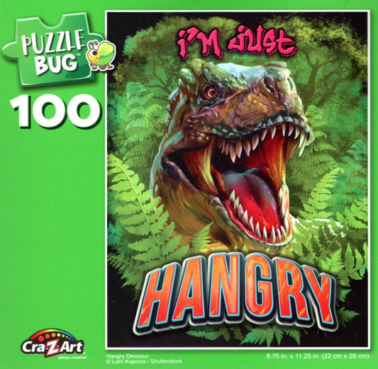 Hangry Dinosaur - 100 Pieces Jigsaw Puzzle