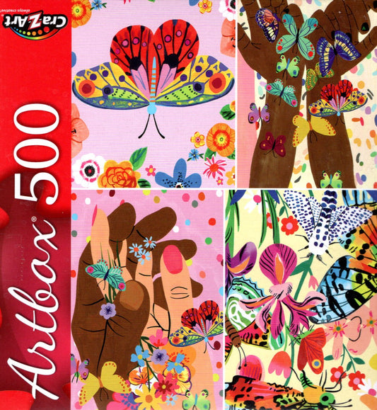 Hands and Butterflies - 500 Pieces Jigsaw Puzzle