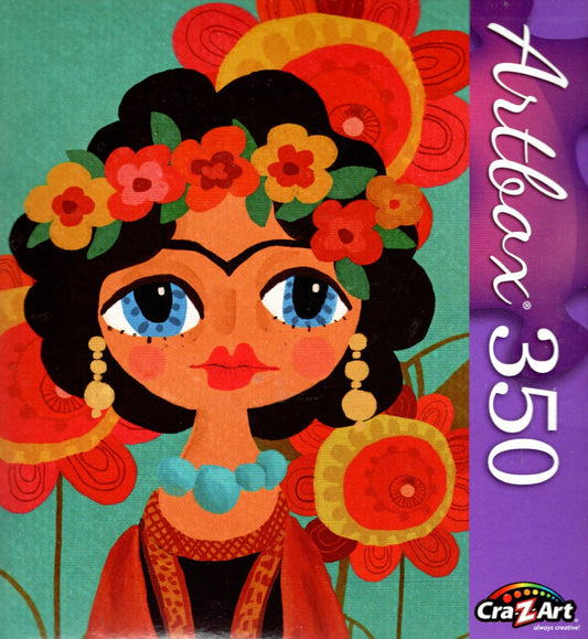 Frida Kahlo Floral Portrait - 350 Pieces Jigsaw Puzzle