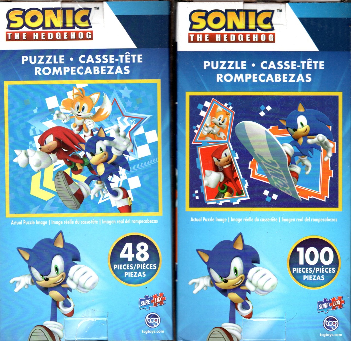 Sonic The Hedgehog - 48 + 100 Pieces Jigsaw Puzzle (Set of 2)