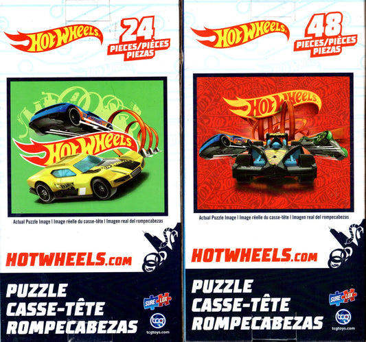 Hot Wheels - 48 + 24 Pieces Jigsaw Puzzle (Set of 2)