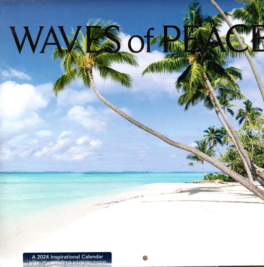 2024 Waves of Peace Full Size Wall Inspirational Calendar for Planning