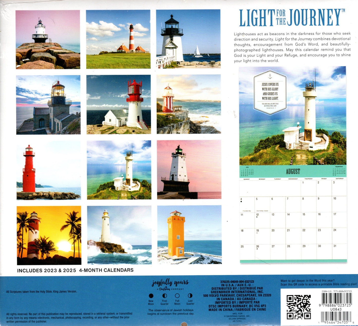 2024 Light for the Journey Full Size Wall Inspirational Calendar for Planning