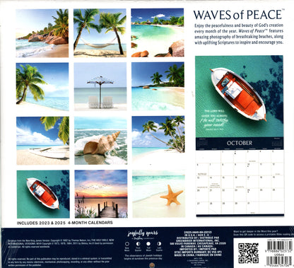 2024 Waves of Peace Full Size Wall Inspirational Calendar for Planning