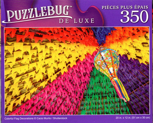 Colorful Flag Decorations - 350 Pieces Deluxe Jigsaw Puzzle