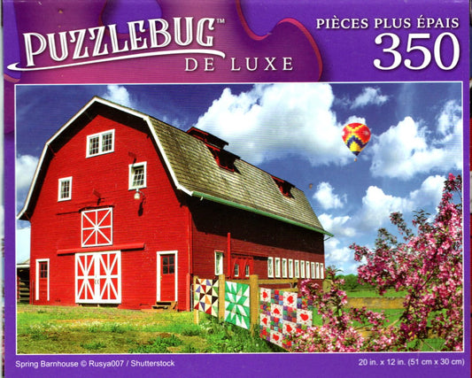 Spring Barnhouse - 350 Pieces Deluxe Jigsaw Puzzle