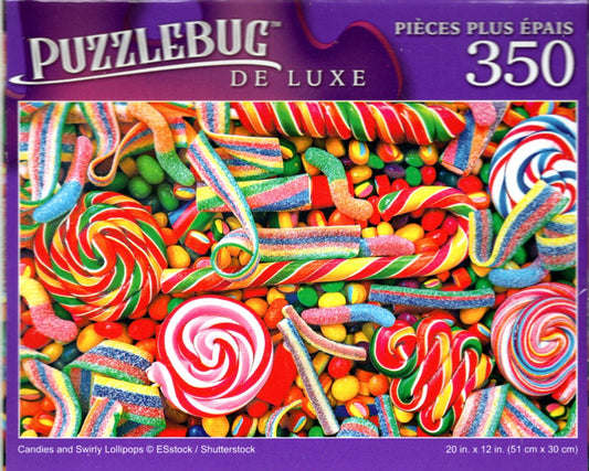 Candies and Swirly Lollipops - 350 Pieces Deluxe Jigsaw
