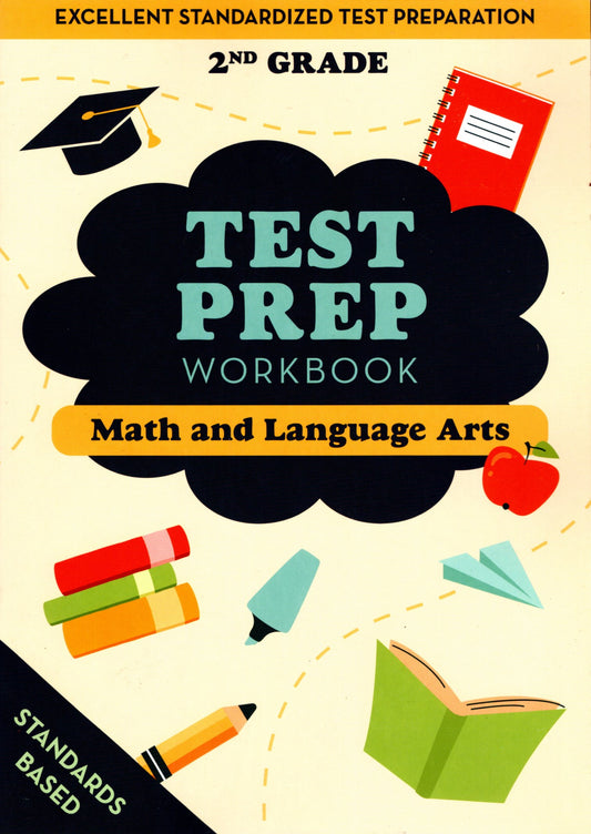 Second Grade Math & Language Arts - Test Preparation Standards Based Excellent - Workbook