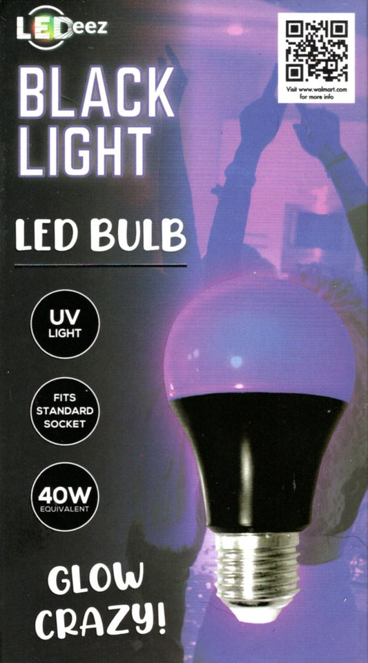 LEDeez UV Black Light LED Bulb 6 W (40W) Glow Crazy LED Light Bulb NEW