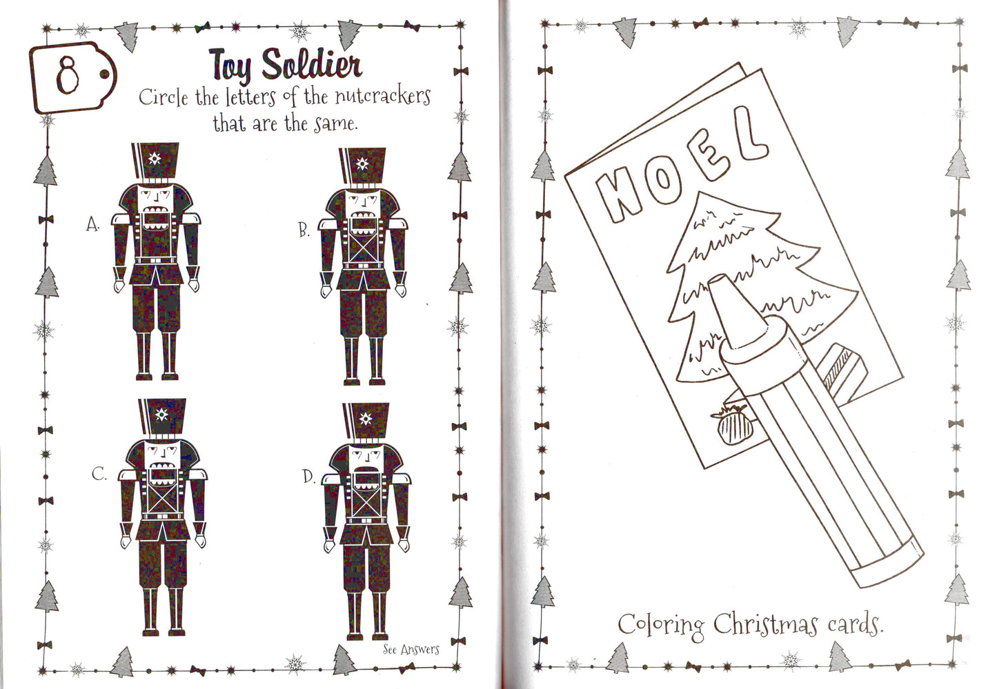 Christmas Carols & Stocking Stuffers - Jumbo Coloring & Activity Book (Set of 2)