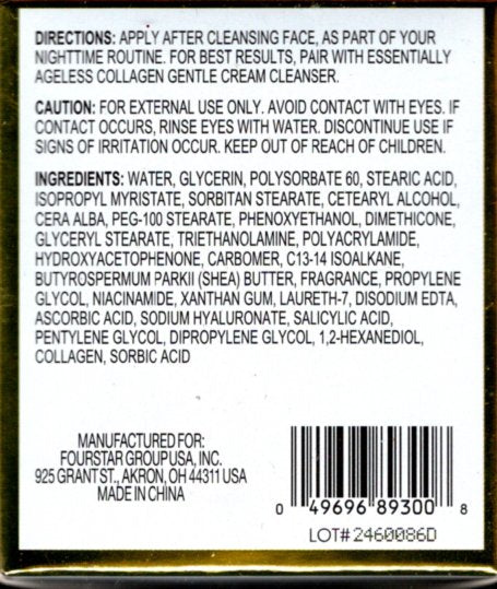 Collagen - Night Moisturizer, Gentle Cream Cleanser, Nourishing Moisturizer Set