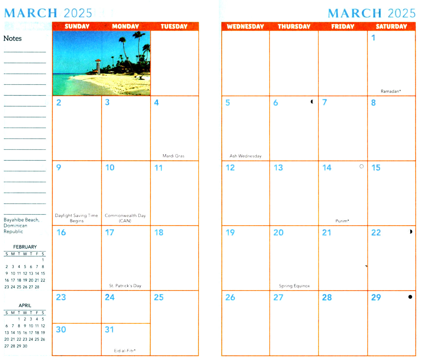 2024-2025 Value Pocket Calendar for Planning, Scheduling, and Organizing (Beaches)