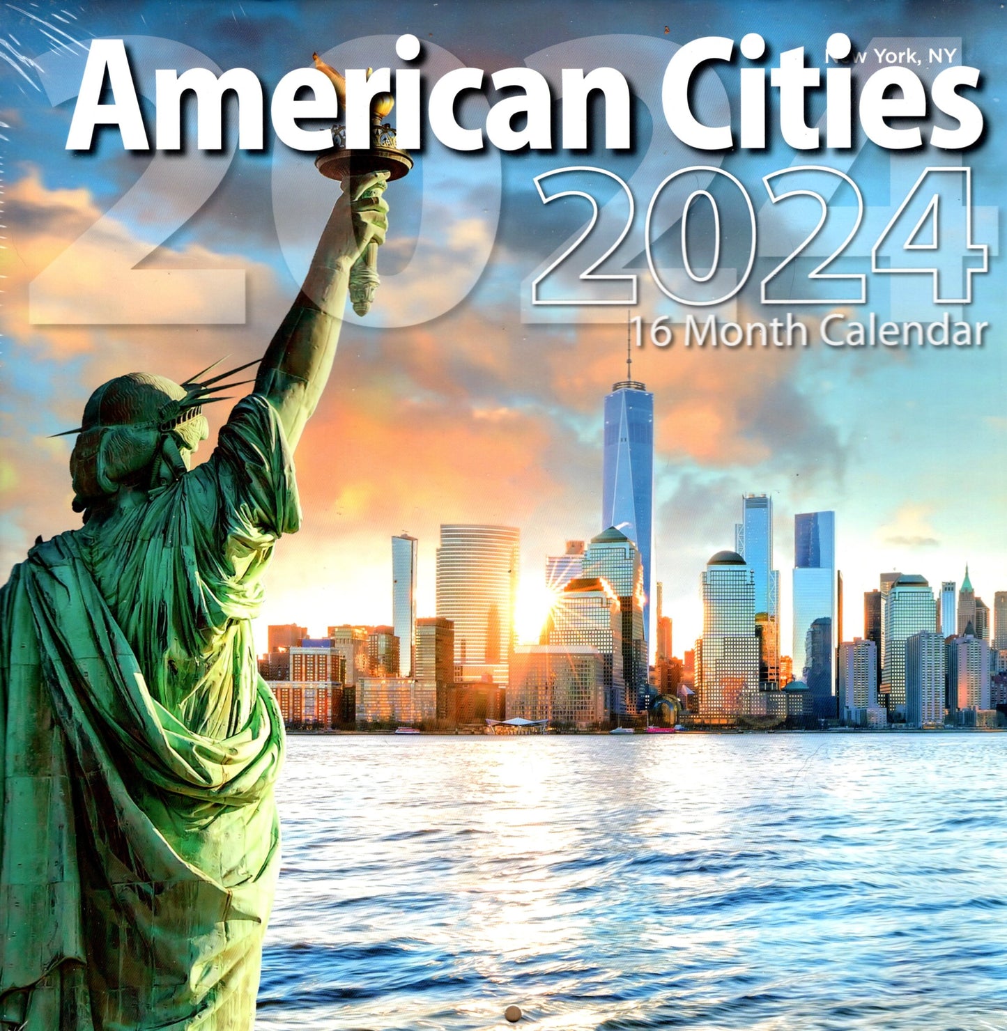 2024 American Cities - Full Size Wall Calendar for Planning, Scheduling