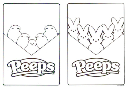 Peeps - Bonus Easter egg stands on the back - Jumbo Coloring & Activity Book (Set of 2 Books)