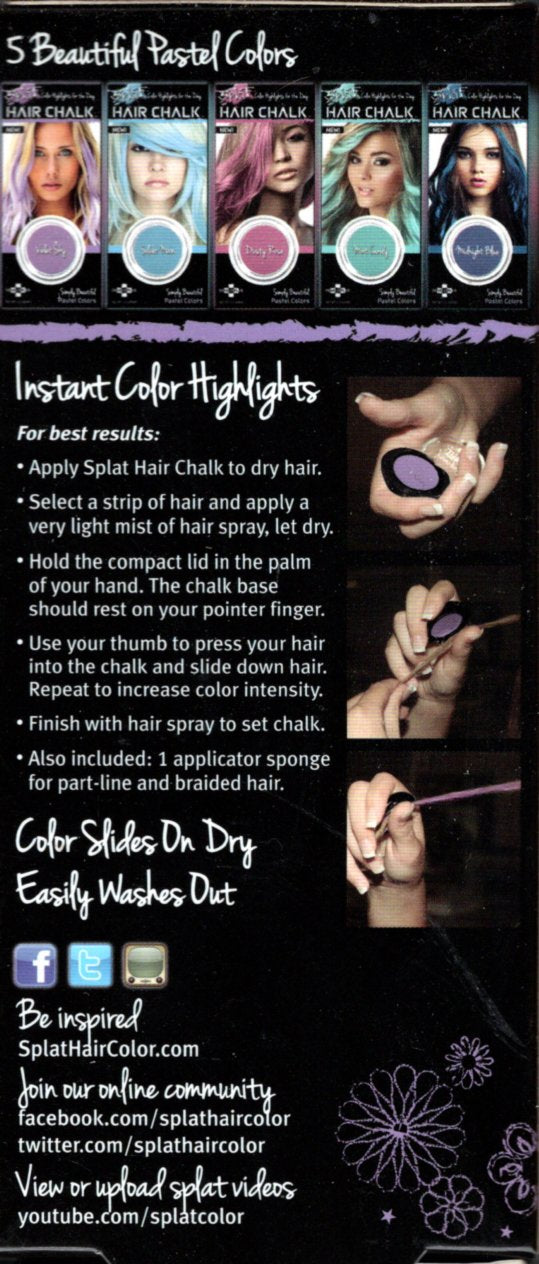 SPLAT Hair Chalk - Violet Sky Pastel Color