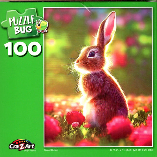 Sweet Bunny - Puzzlebug - 100 Piece Jigsaw Puzzle