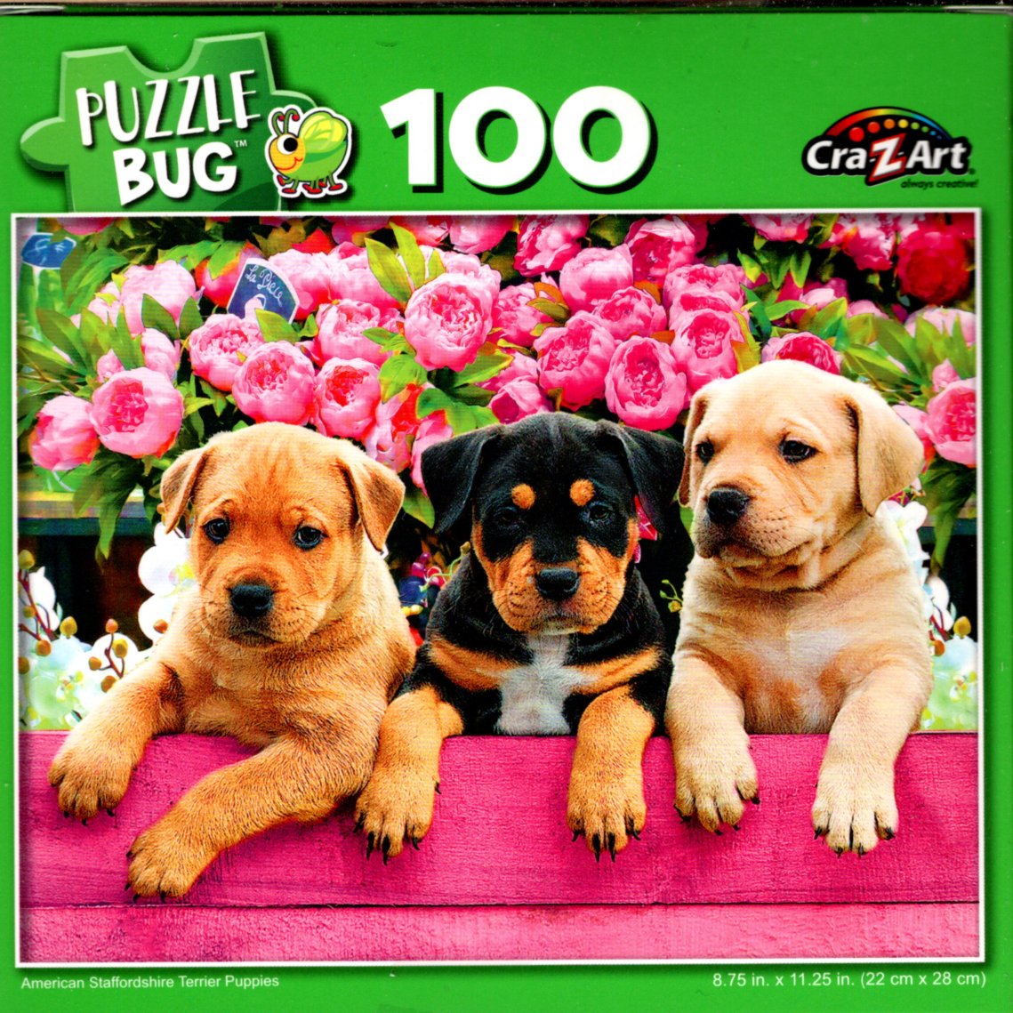 American Staffordshire Terrier Puppies - 100 Piece Jigsaw Puzzle