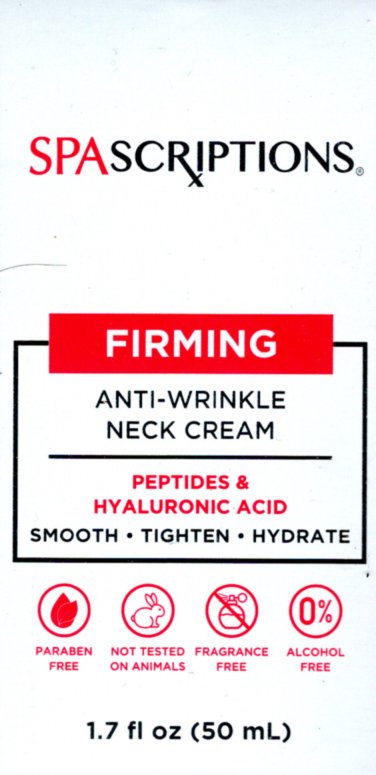 Spascriptions Firming Anti-Wrinkle Neck Cream - Peptides & Hyaluronic Acid