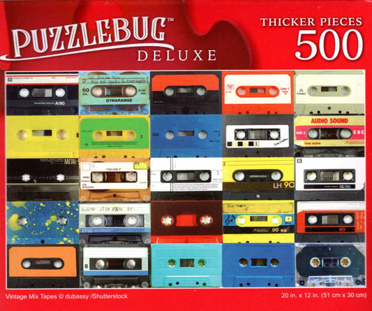 Vintage Mix Tapes - 500 Pieces Deluxe Jigsaw Puzzle