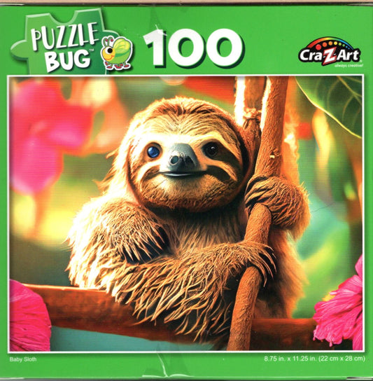Baby Sloth - 100 Piece Jigsaw Puzzle