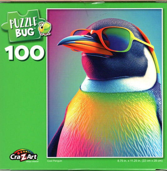 Cool Penguin - 100 Piece Jigsaw Puzzle