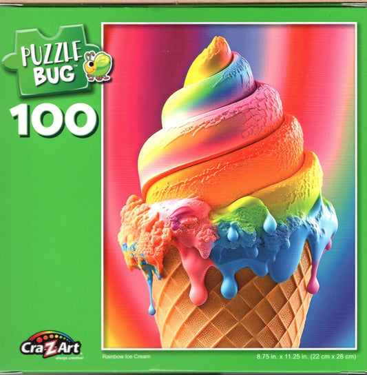 Rainbow Ice Cream - 100 Piece Jigsaw Puzzle