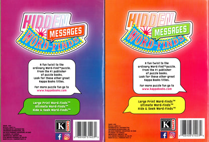 Large Print Hidden Message Word - Finds (All New Puzzles) - Vol.163,164 Now 96 Pages