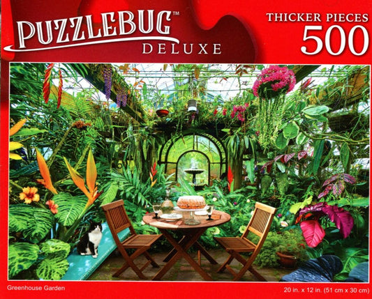 Greenhouse Garden - 500 Pieces Deluxe Jigsaw Puzzle