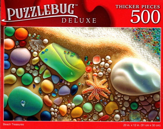 Beach Treasures - 500 Pieces Deluxe Jigsaw Puzzle