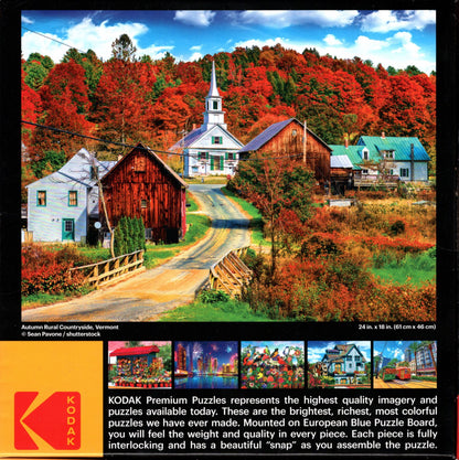 Autumn Rural Countryside, Vermont ~ 550 Kodak Premium Puzzles