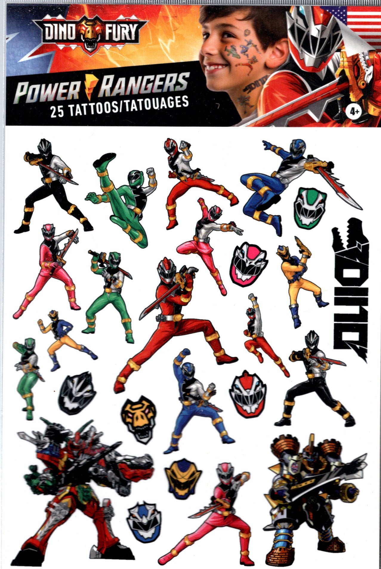 Savvi - Mighty Dino & Dino Fury - 25 Tattoos Tatouages (Set of 2)