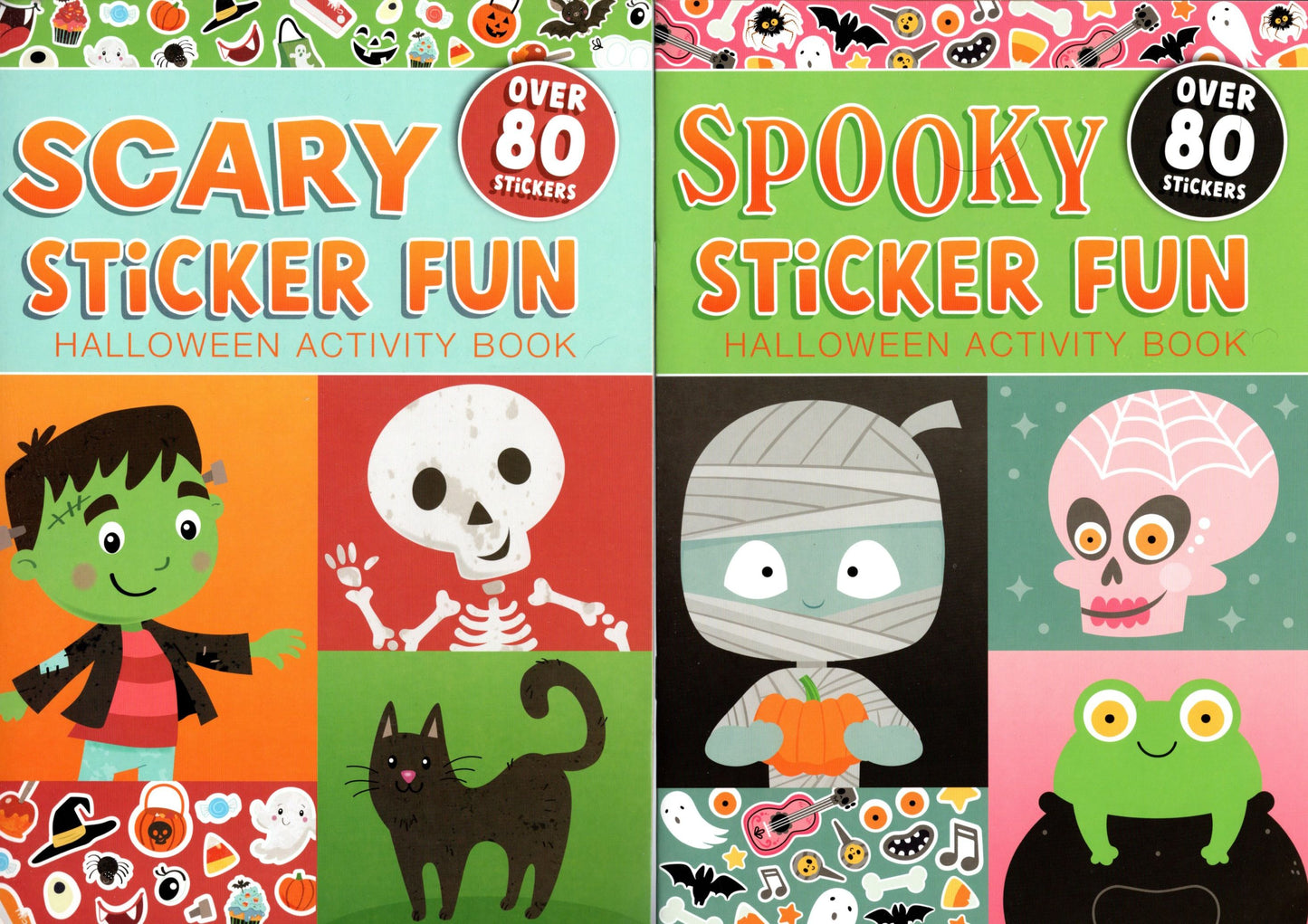 Scary & Spooky - Halloween Sticker Activity Book (Set of 2 Books)