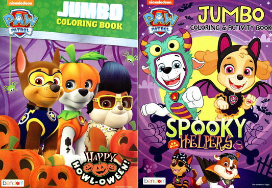 Paw Patrol - Happy Howl-Oween & Spooky Helpers - Halloween Jumbo Coloring Books
