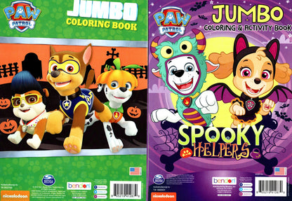Paw Patrol - Happy Howl-Oween & Spooky Helpers - Halloween Jumbo Coloring Books