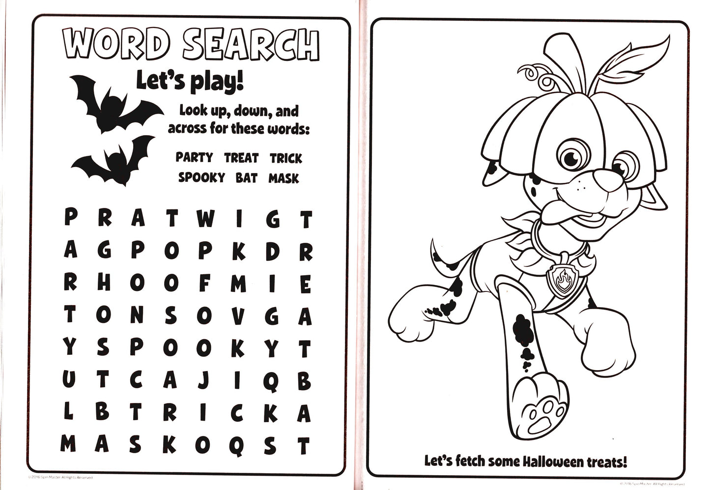 Paw Patrol - Happy Howl-Oween & Spooky Helpers - Halloween Jumbo Coloring Books
