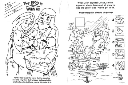 Bible Fun - Read and Color - Coloring & Activity Book - (Set of 4) v6